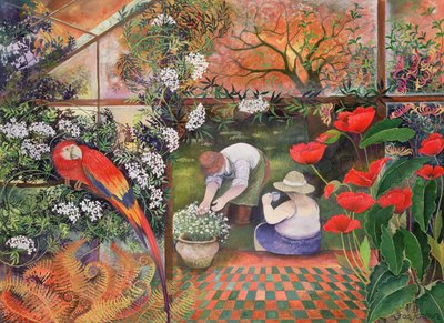 素敵なお茶（紙にインクとガッシュ） 作： Lisa Graa Jensen